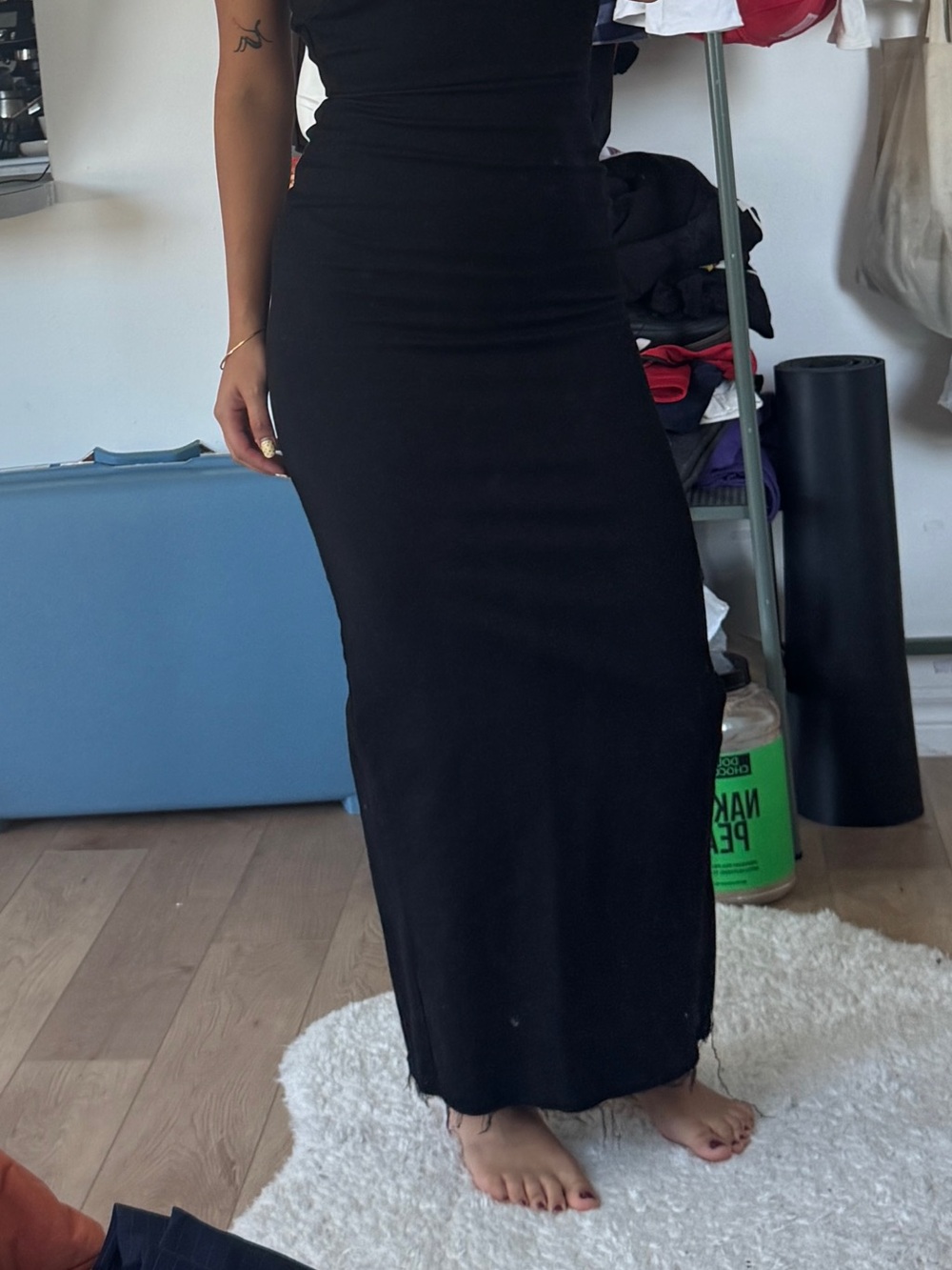 Zara Black Maxi denim pencil Skirt - Classic Women's Skirt